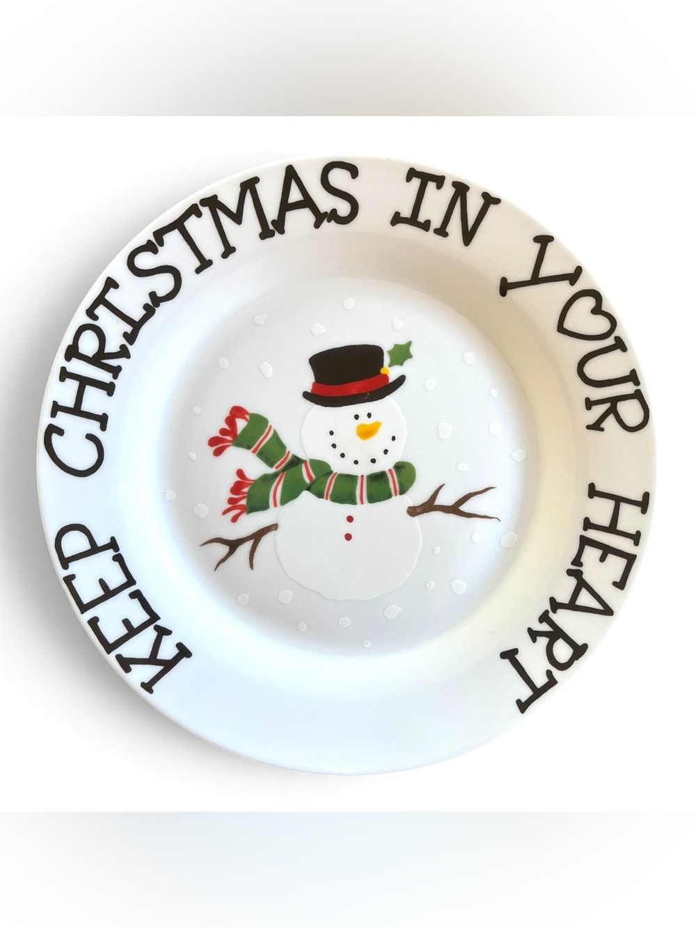 Christmas Snowman Plate
